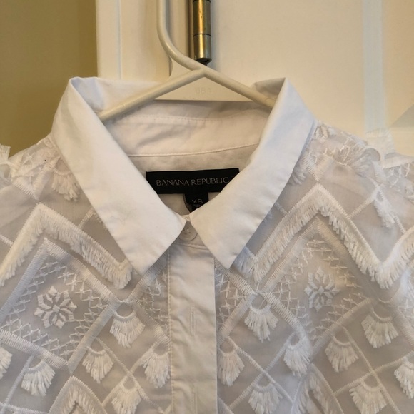 Banana republic polo dress white w/ embellishment - Picture 4 of 5